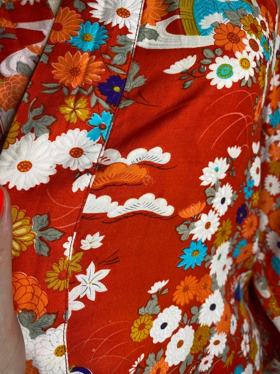 70s Takashimaya Inc. Japanese rayon robe | vintag… - image 9