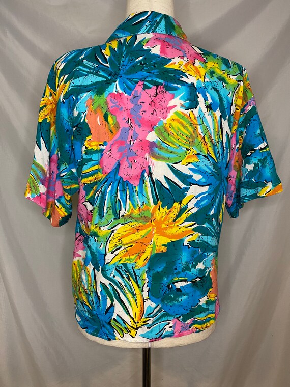 90s Judy Knapp California bright tropical abstrac… - image 6