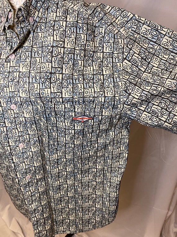 90s GOTCHA all over abstract print button down sh… - image 7