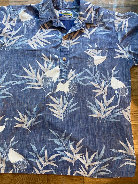 80s Shoreline Hawaii crane print shirt | vintage … - image 2