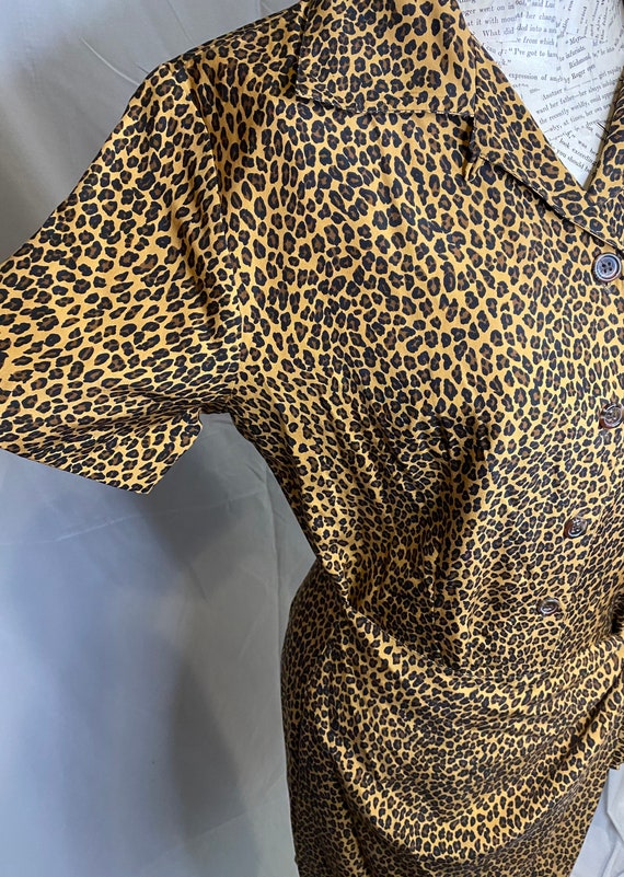 80s FY2 leopard print wrap dress | vintage leopar… - image 6