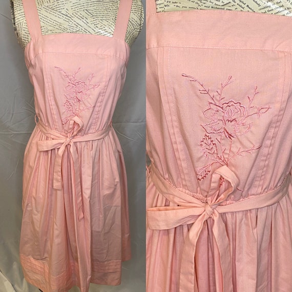 70s Miss Joni of California pink sundress // vint… - image 1