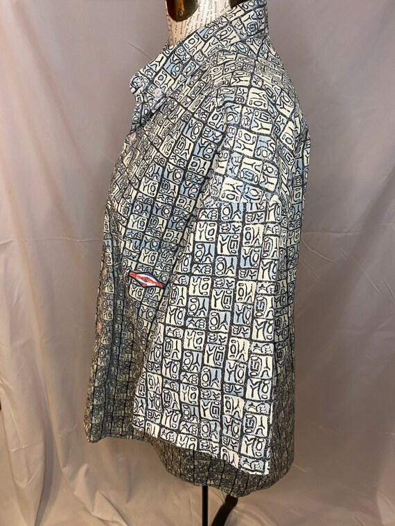 90s GOTCHA all over abstract print button down sh… - image 5