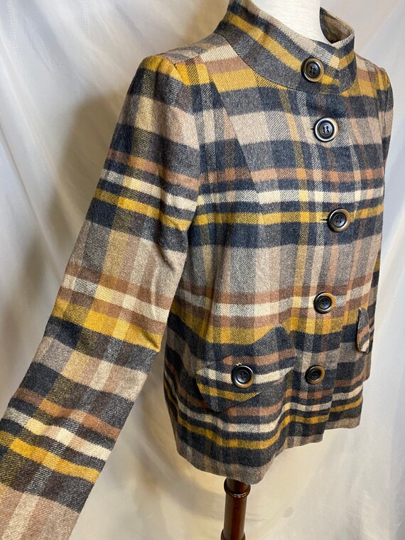 80s Elliott Lauren plaid wool blend jacket | vint… - image 4