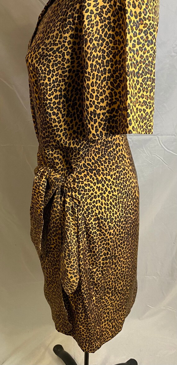 80s FY2 leopard print wrap dress | vintage leopar… - image 7