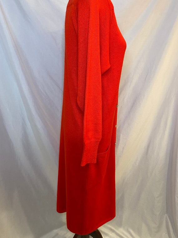 80s Vivanti bright red sweater dress | vintage Vi… - image 8