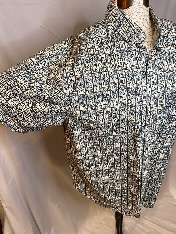90s GOTCHA all over abstract print button down sh… - image 6