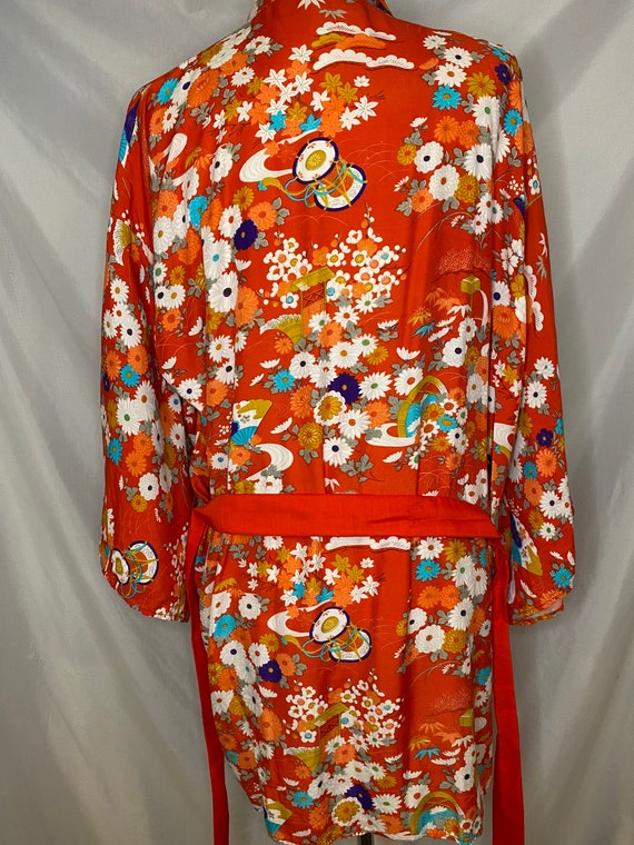 70s Takashimaya Inc. Japanese rayon robe | vintag… - image 7
