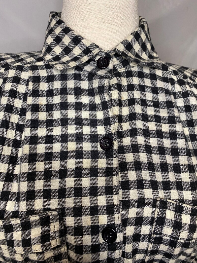 Vintage 80s Buffalo Plaid Flannel Dress | Carol Anderson image 2