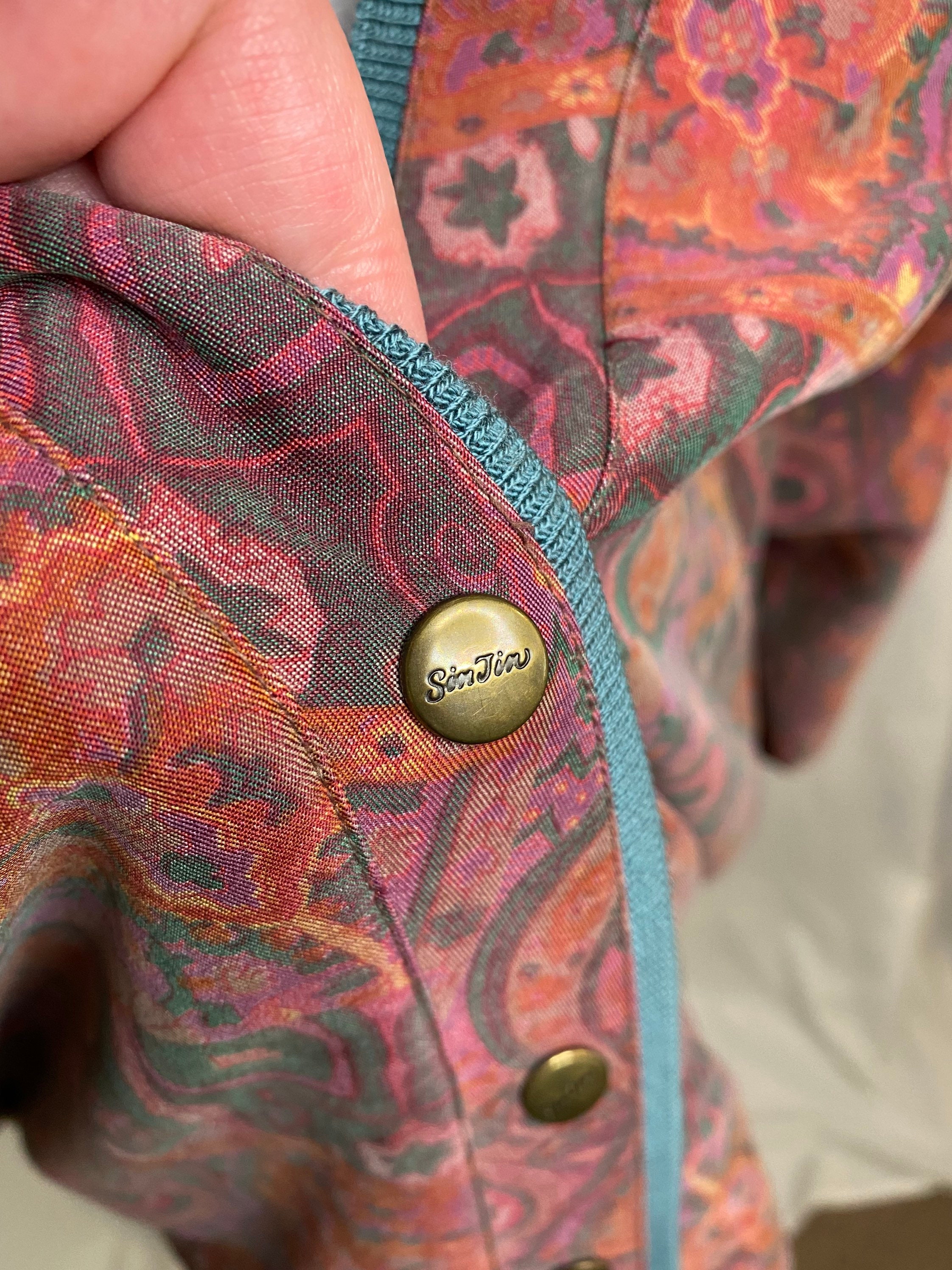 Vintage 80s Sinjin Silk Paisley Bomber Jacket - Etsy