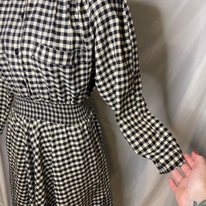 Vintage 80s Buffalo Plaid Flannel Dress | Carol Anderson image 4