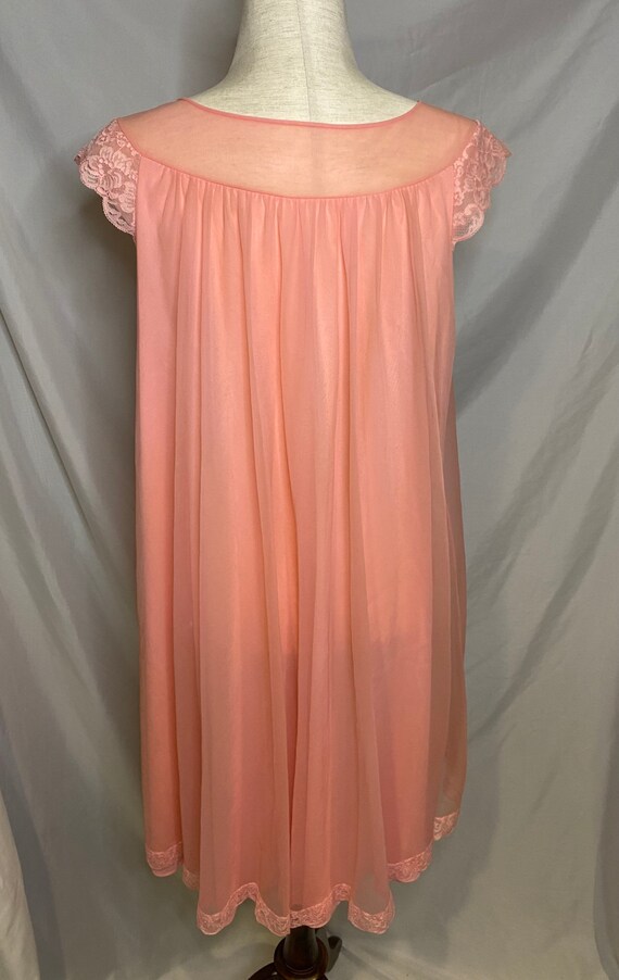 60s Shadowline pink babydoll nightgown | vintage … - image 7