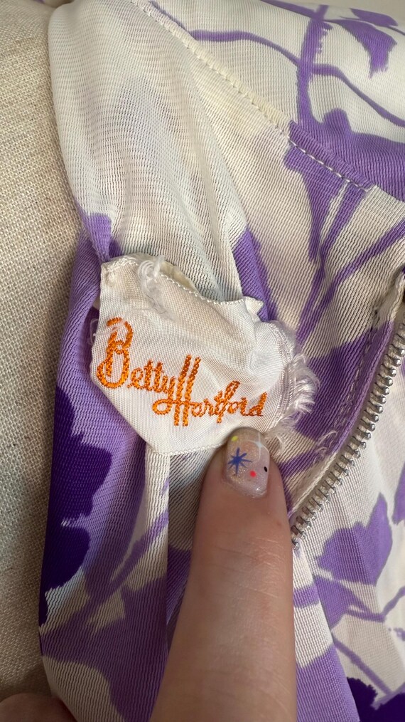 60s Betty Hartford floral trapeze dress | vintage… - image 9