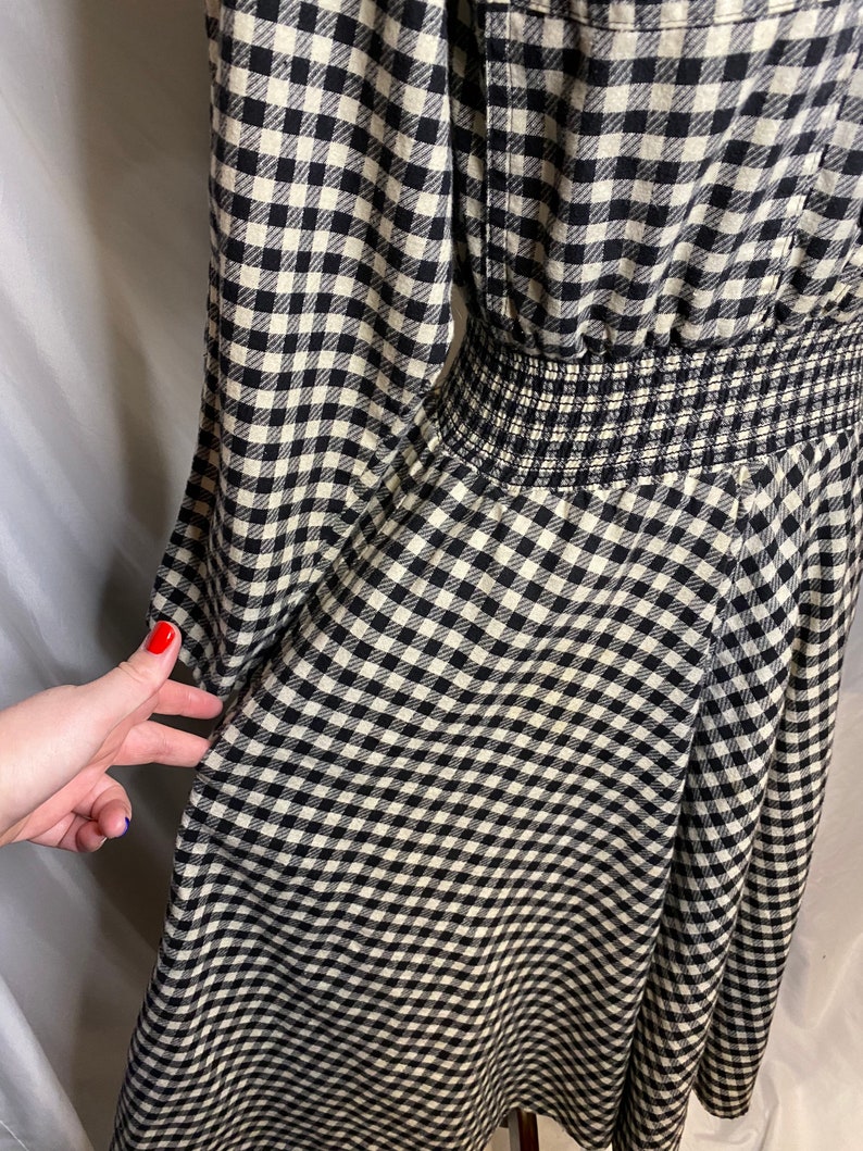 Vintage 80s Buffalo Plaid Flannel Dress | Carol Anderson image 6