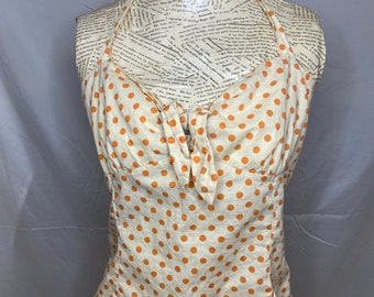 Vintage 70s 80s Halter Top Vest Black Sequins
