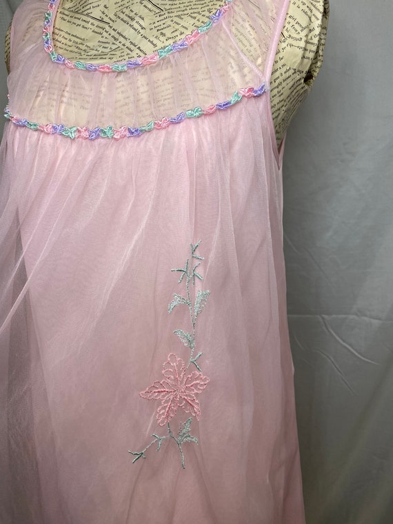 70s Gaymode sheer pink nightgown | vintage gaymod… - image 4