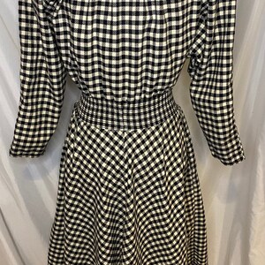 Vintage 80s Buffalo Plaid Flannel Dress | Carol Anderson image 8