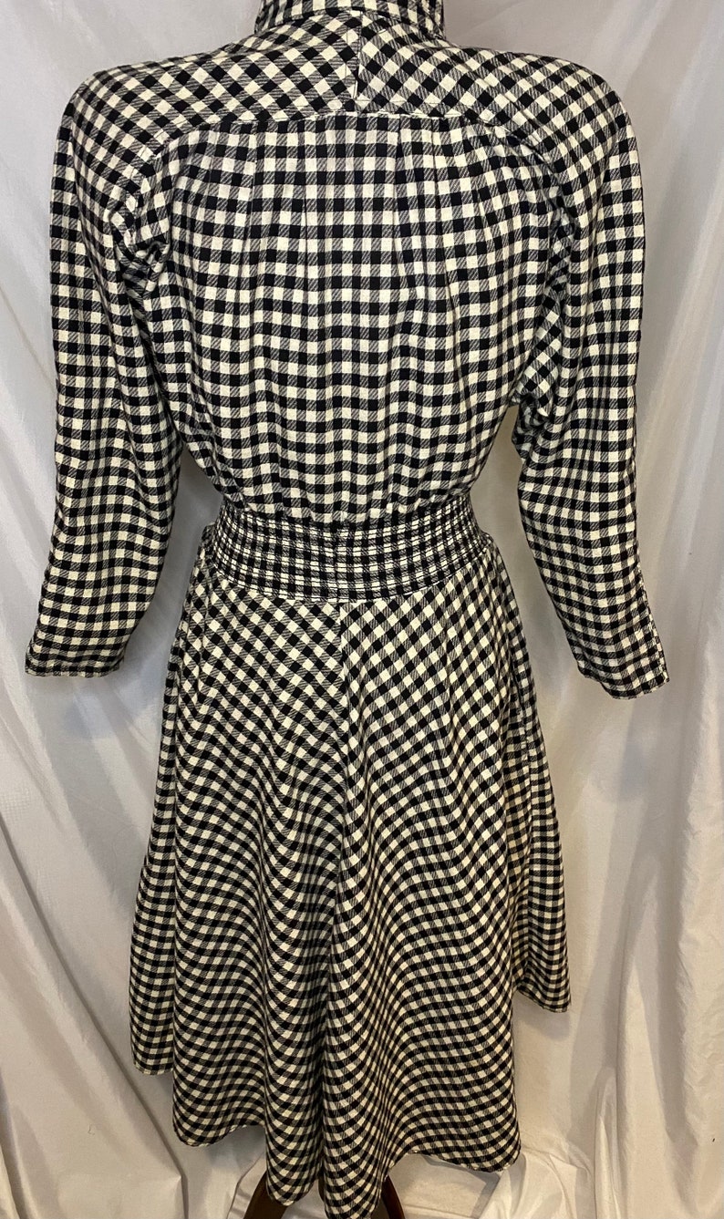 Vintage 80s Buffalo Plaid Flannel Dress | Carol Anderson image 8