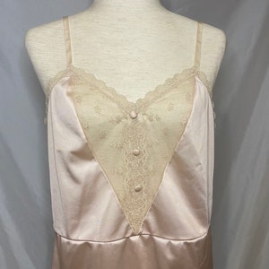 80s Montgomery Ward lace satin camisole vintage lace and satin camisole size 36 image 1