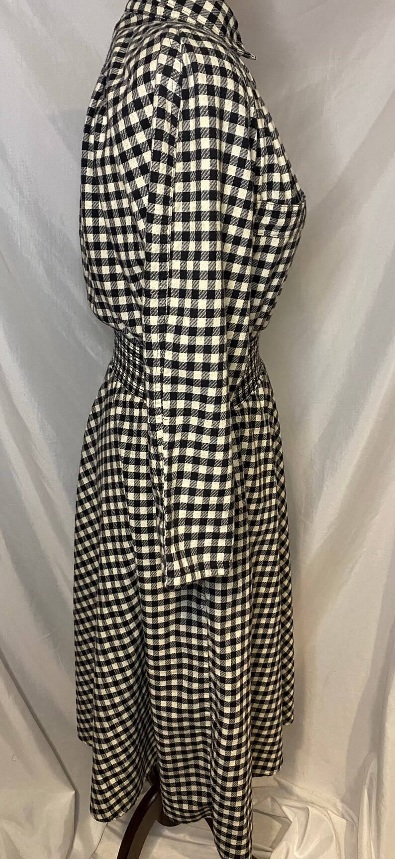 Vintage 80s Buffalo Plaid Flannel Dress | Carol Anderson image 7