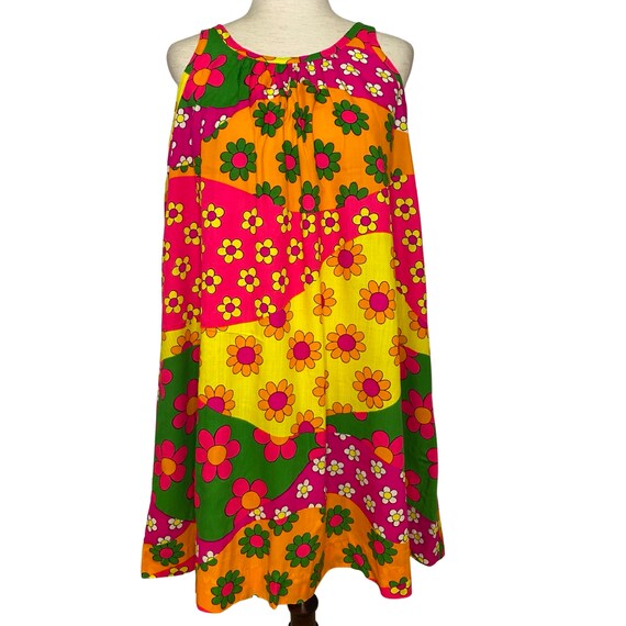 60s Catalina psychedelic floral swimsuit cover up… - image 2