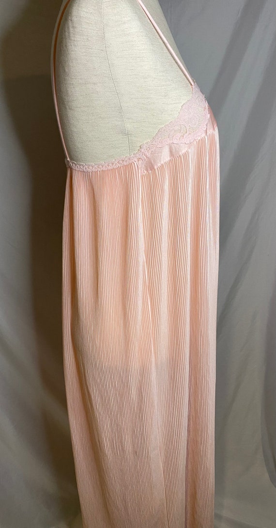 80s Miss Elaine long pink nightgown | vintage Mis… - image 6