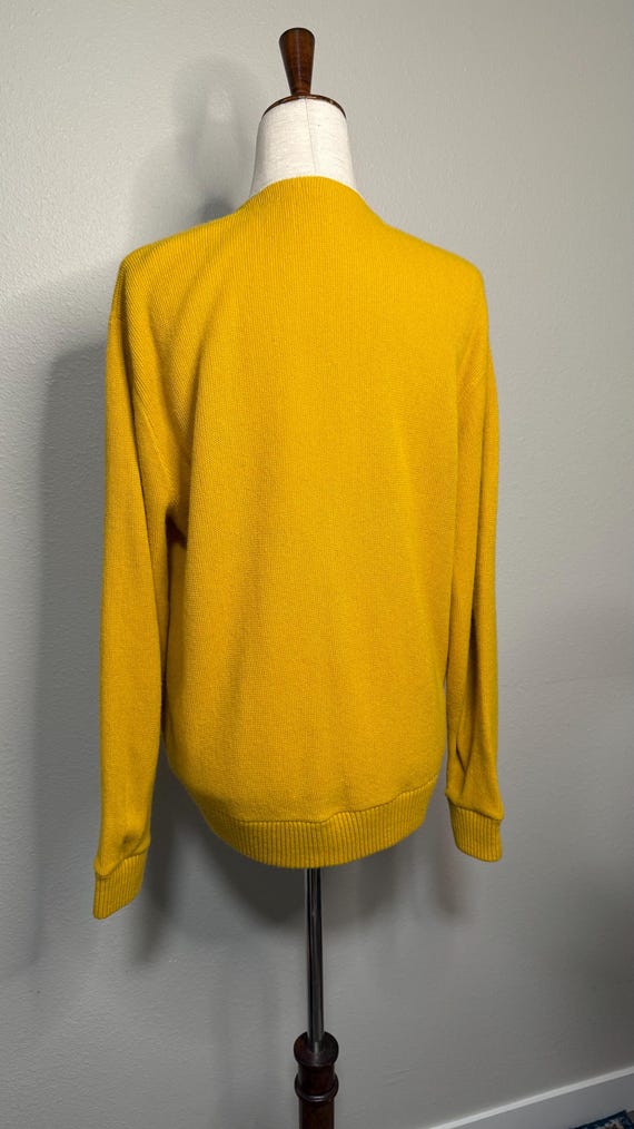 Vintage 50s Mustard Yellow Orlon Knit Cardigan - image 5