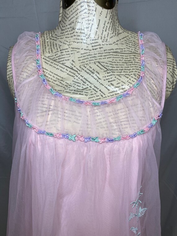 70s Gaymode sheer pink nightgown | vintage gaymod… - image 3