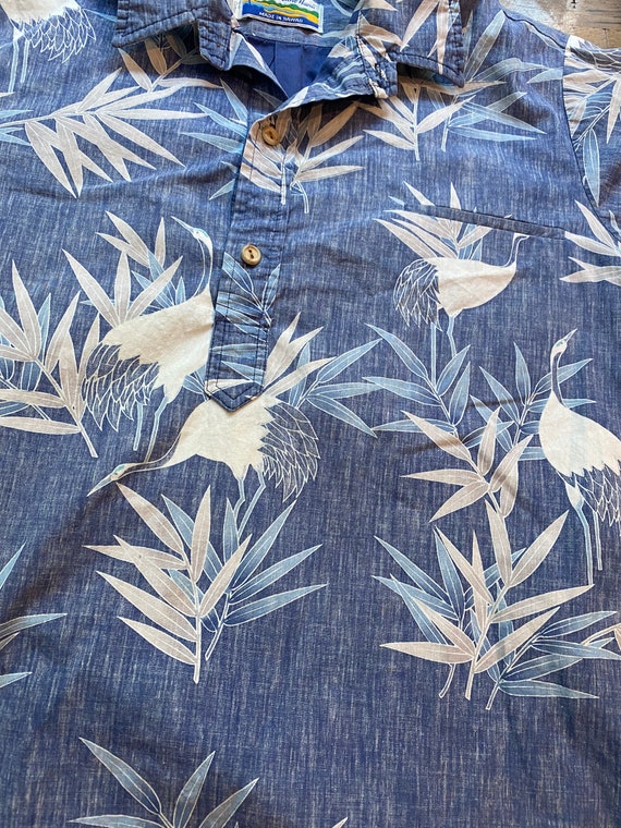 80s Shoreline Hawaii crane print shirt | vintage … - image 6