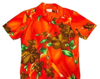 Vintage 1960's/70's UI MAIKAI HAWAIIAN Loop Shirt / Made in Hawaii