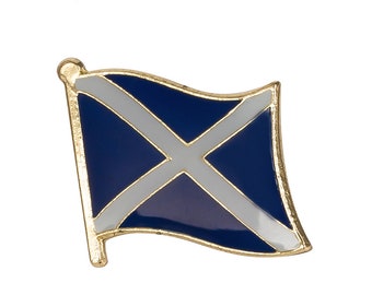 SCOTLAND FLAG ON MAP Button Badge 38mm Small Round Printed Lapel Pin Scots 