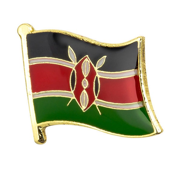 Kenya Flag Lapel Pin 3/4" x 5/8" Hat Tie Tack Badge Pin Kenyan Flag