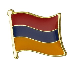 Armenia Flag Lapel Pin 3/4" x 5/8" (19 x 16mm) Hat Tie Tack Badge Pin Armenian Flag
