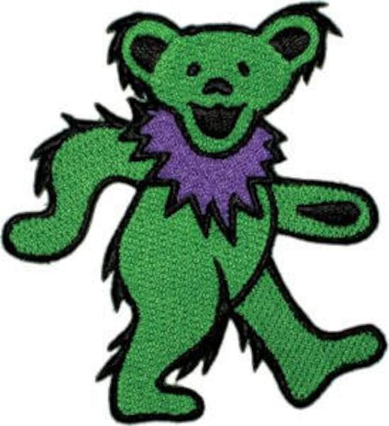 Grateful Dead Dancing Green Bear Iron On Patch 5 | Etsy