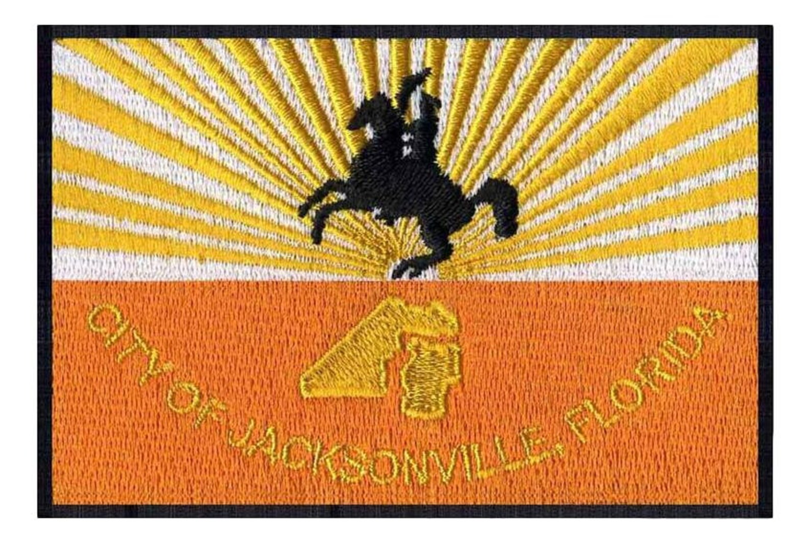 Flag of Jacksonville Florida Iron On Patch 3 x 2 Etsy