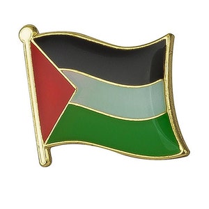 Palestine Flag Pin Brooch Level Set Metal National Emblem Badge