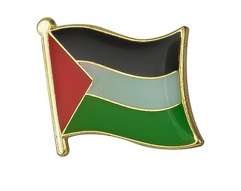 Palestine Flag Lapel Pin 3/4" x 5/8" Hat Tie Tack Badge Pin Palestinian Flag