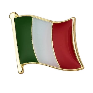 Italy Flag Lapel Pin 3/4" x 5/8" Hat Tie Tack Badge Pin Italian Flag