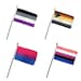 4' x 6' Pride Hand Flags LGBTQ Pride Flag Lesbian Gay Pride Parade Hand Held Desk Flag