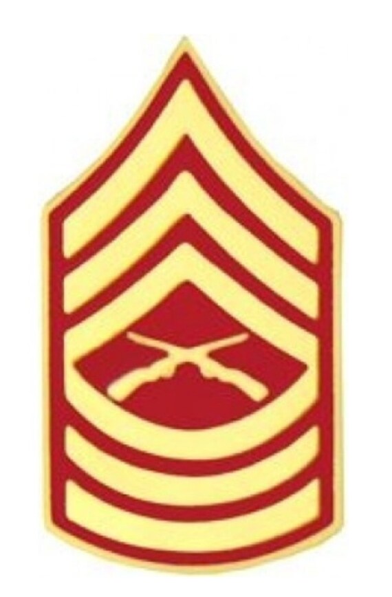 US Army E-8 MSG Master Sergeant Lapel Pin or Hat Pin