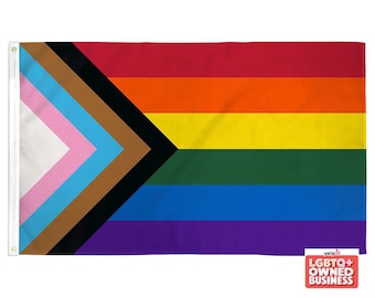 LGBTQ Progress Pride All Inclusive 3x5 ft Polyester Flag 