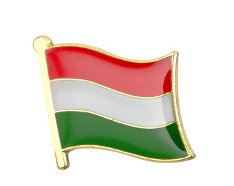 Hungary Flag Lapel Pin 3/4" x 5/8" Hat Tie Tack Badge Pin Hungarian Flag