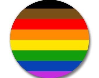 Philadelphia Rainbow Flag Pinback Button (1.25")