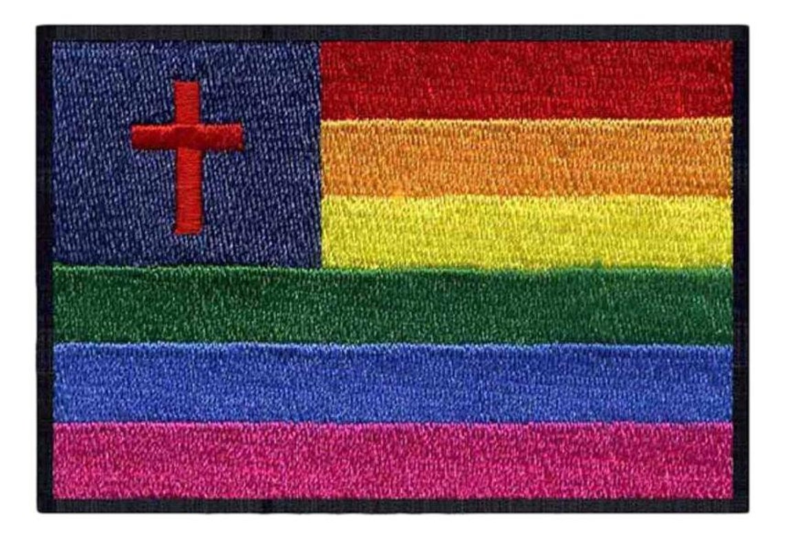 Christian Rainbow Flag Iron on Patch 3 X 2 Inch Etsy
