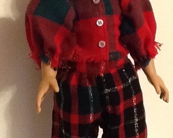 Christmas Loungewear or PJ for your 18" Doll such as the American Girl sized doll.