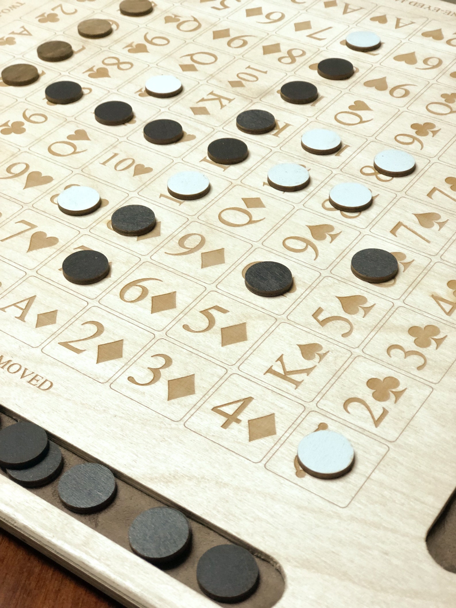 Handmade Wooden Sequence Game Board Etsy