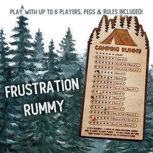 Camping Frustration Rommé Brettspiel mit Heringe Made in Alberta, Kanada