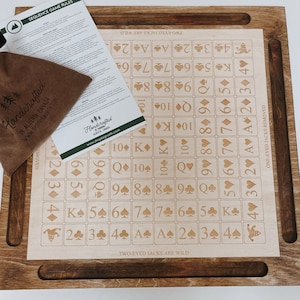 Handmade Wooden Sequence Game Board