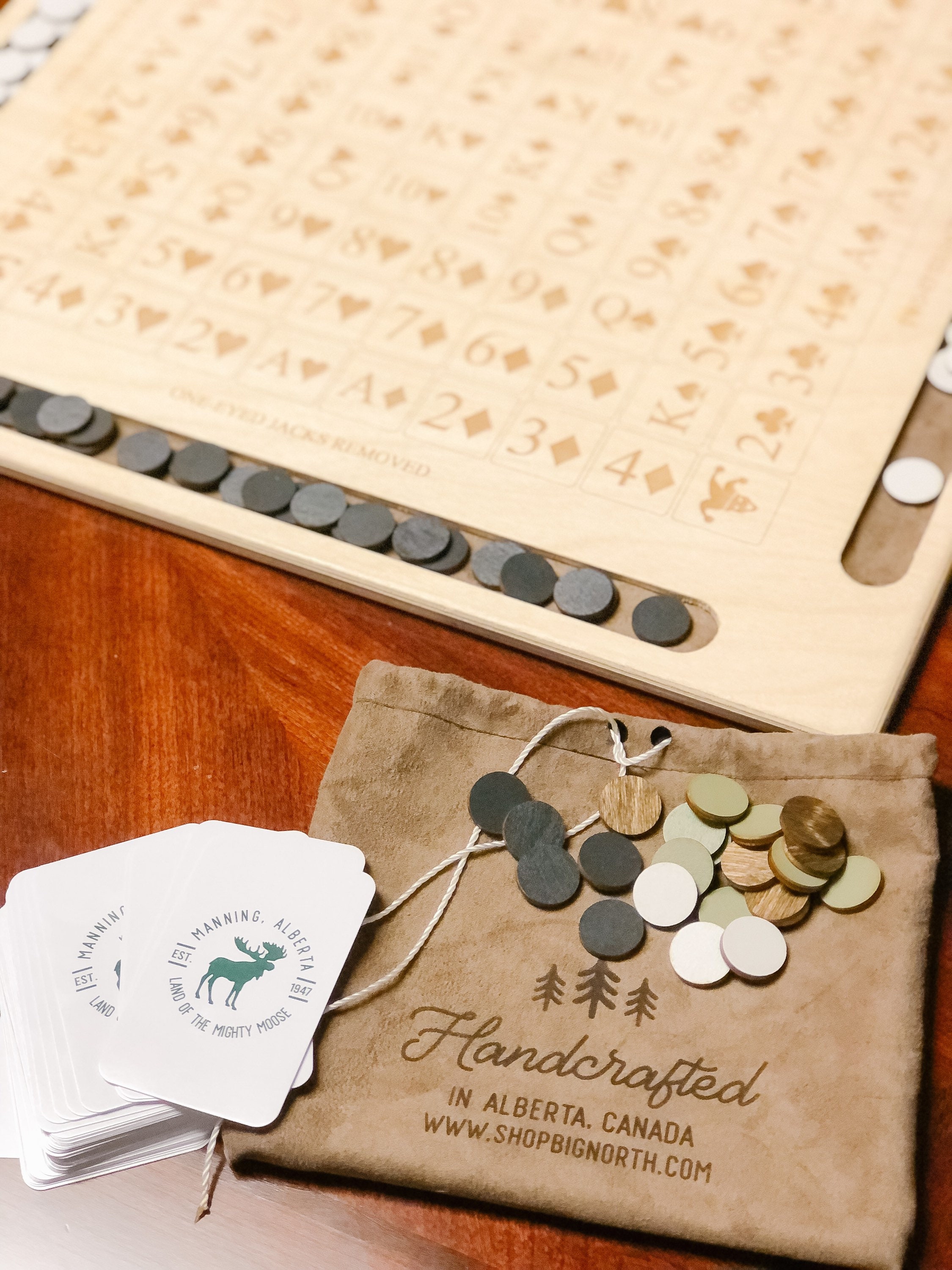 Handmade Wooden Sequence Game Board Etsy