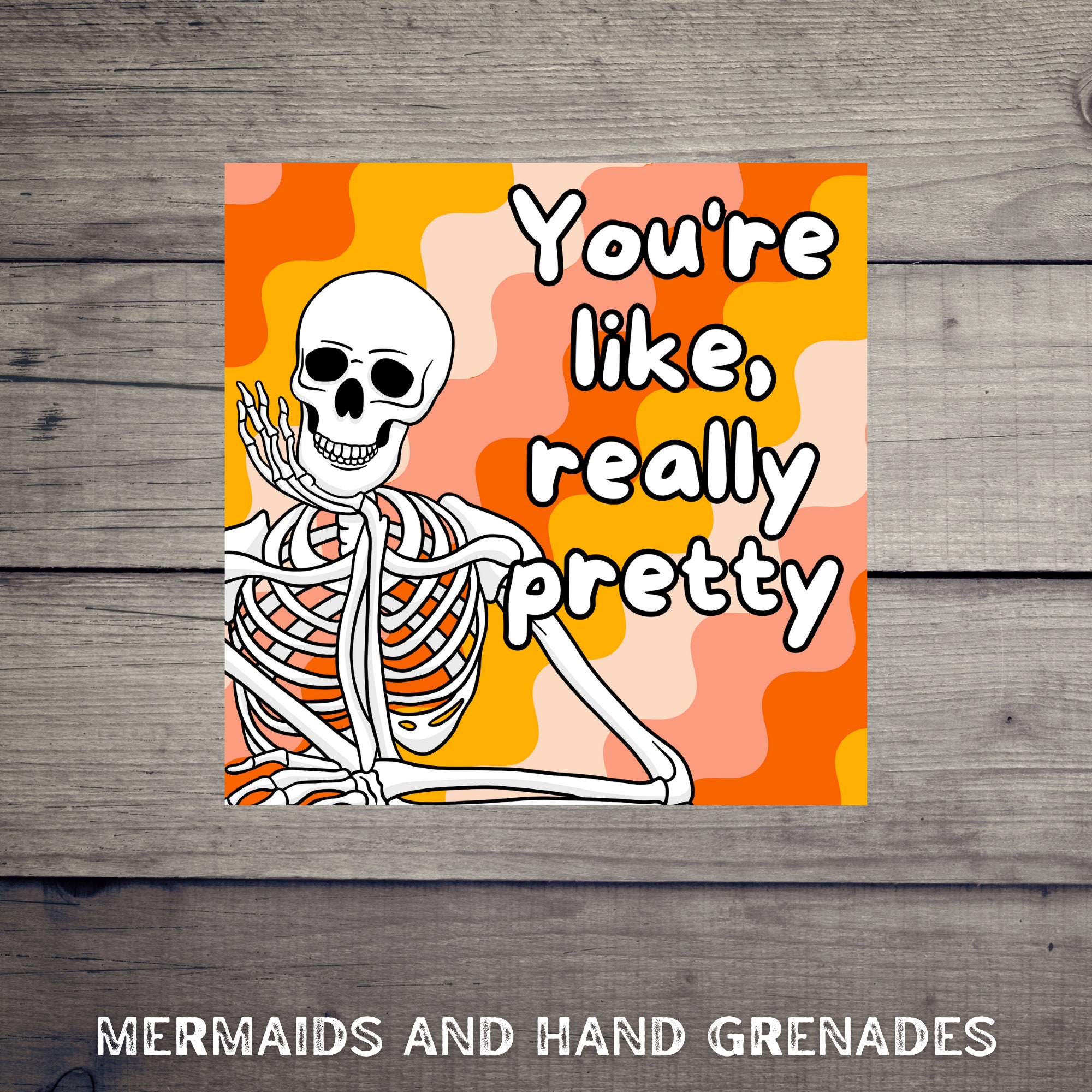 Friendly Skeleton Reminds You to Drink Water Sticker for Sale by